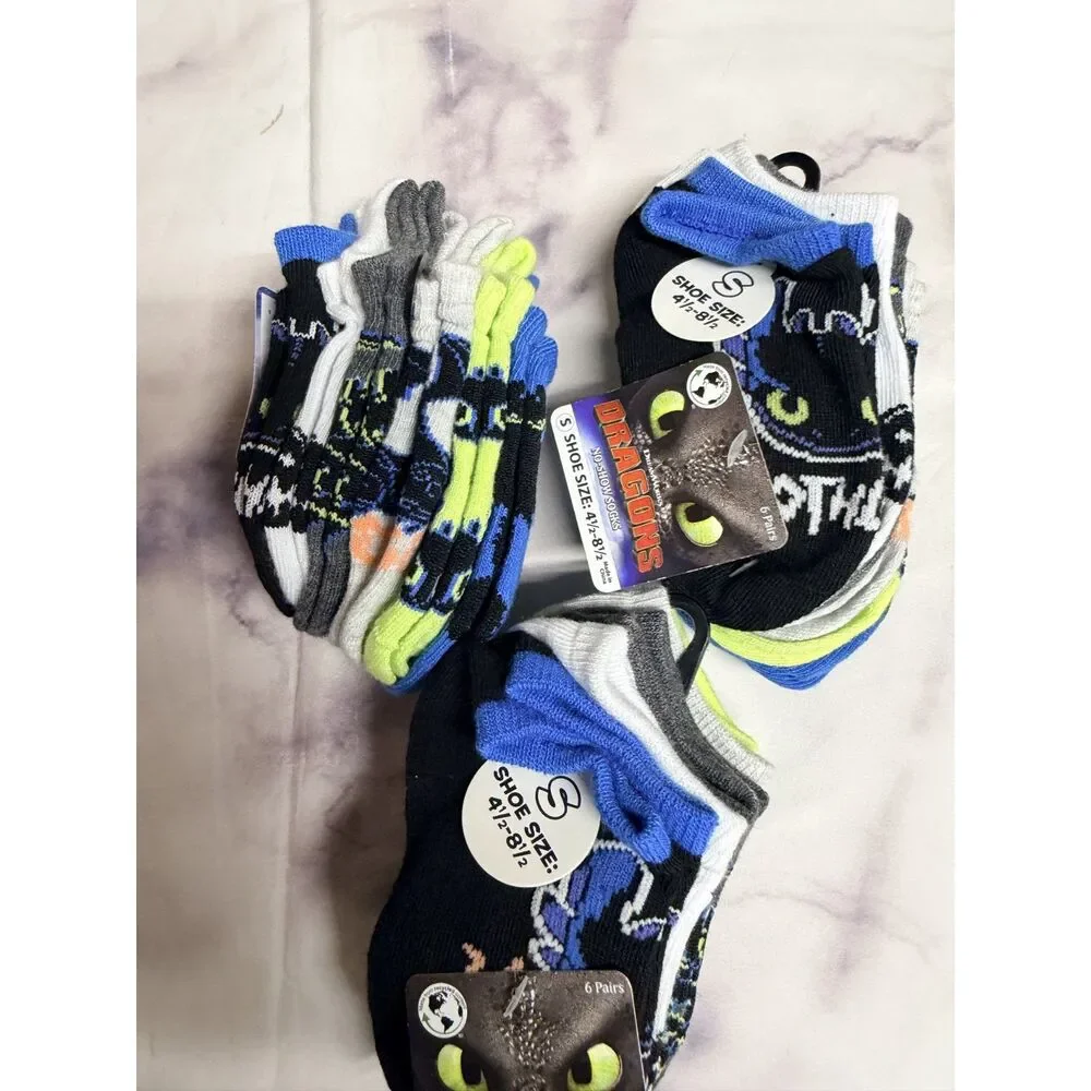 How To Train Your Dragon, Boys No-Show Socks 3 packs